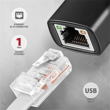 AXAGON ADE-AR USB-A Gigabit Ethernet Adapter Black – 2. kép