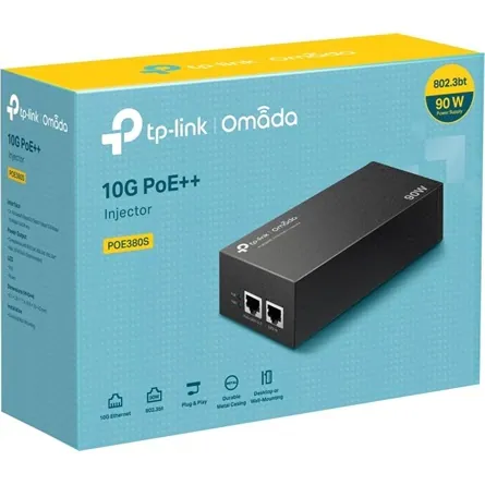 TP-Link PoE Injector adapter - POE380S (90W, af/at/bt PoE++; 2x10Gbps) – 3. kép