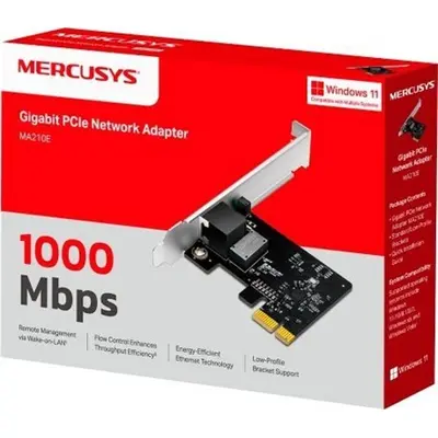 Mercusys MA210E 10/100/1000 Mbps PCX hálókártya – 2. kép