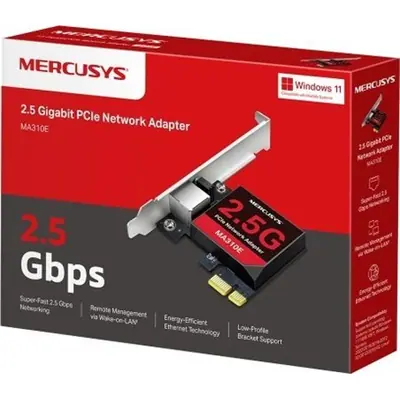 Mercusys MA310E 2,5Gb/s PCIe x1 RJ45 hálózati adapter low profile – 2. kép