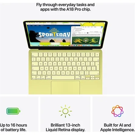 Apple MacBook Neo notebook sárga (Citrus; Touch ID) – 4. kép