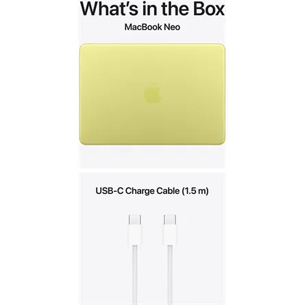 Apple MacBook Neo notebook sárga (Citrus; Touch ID) – 5. kép