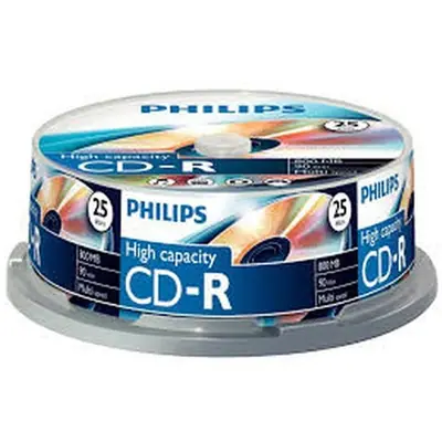 Philips CD-R 80 52x 25db/henger (25-ös címke)