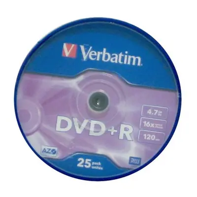 Verbatim DVD+R írható DVD lemez 4,7GB 25db hengeres