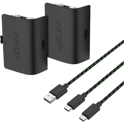 VENOM XBOX Series S/X & One Kiegészítő 2db akkumulátor + 3m Töltő kábel Fekete, VS2882