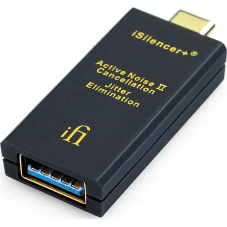 ifi iSilencer+ CA USB-C -> USB-A 3.0 M/F zavarszűrő fekete – 5. kép