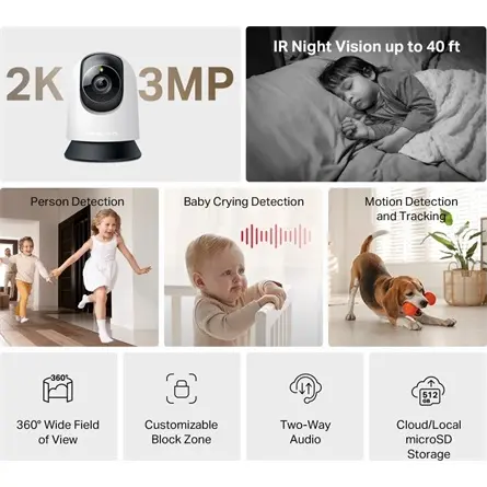 Mercusys MC210 3MP beltéri WiFi kamera – 2. kép