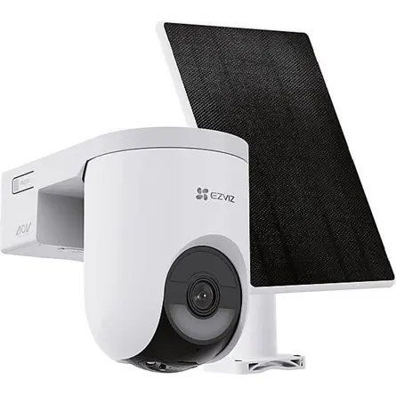 EZVIZ HB8 Lite akkumulátoros kültéri kamera + 5W solar panel szett, 2K+ felbontás, 360°panoráma, színes éjszakai