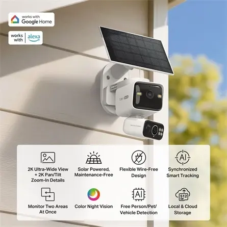 TP-LINK Tapo C645D WiFi kamera +A201 Solar Panel Kit – 3. kép