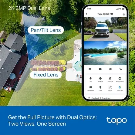 TP-LINK Tapo C645D WiFi kamera +A201 Solar Panel Kit – 4. kép