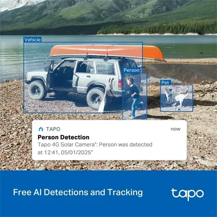 TP-Link Tapo C615G KIT Solar-Powered Pan/Tilt 4G LTE Security Camera Kit – 8. kép