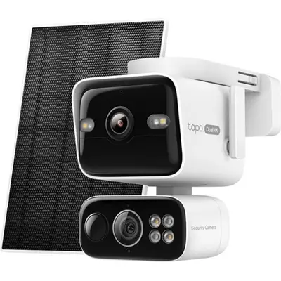 TP-LINK Wireless Kamera Cloud kültéri Dual + Okos Solar Panel IP65, TAPO C675D KIT