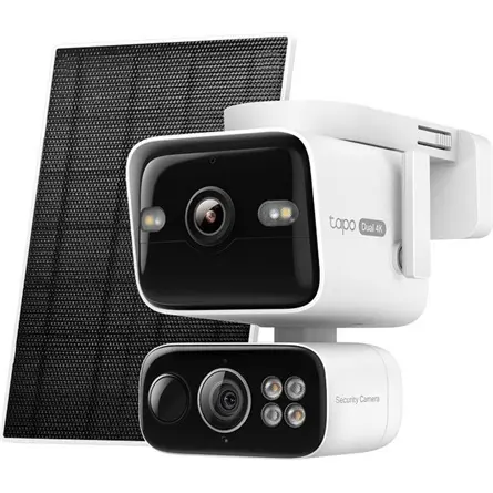 TP-LINK Wireless Kamera Cloud kültéri Dual + Okos Solar Panel IP65, TAPO C675D KIT