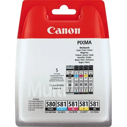 Canon PGI-580BK + CLI-581 CMYK patron multipack