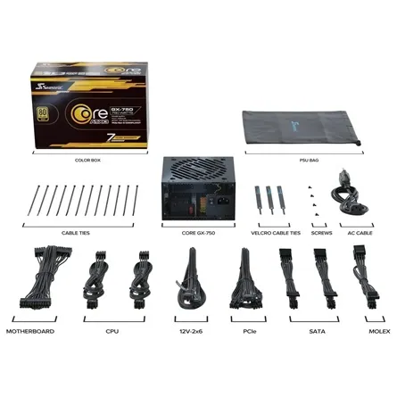 Seasonic 750W 80+Gold Core GX (2024) – 7. kép