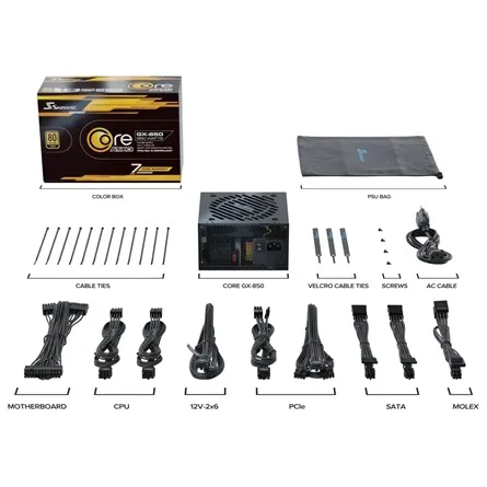 Seasonic 850W 80+Gold Core GX (2024) – 8. kép