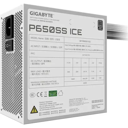 GigaByte GP-P650SS ICE 650W 80+ Silver táp – 5. kép