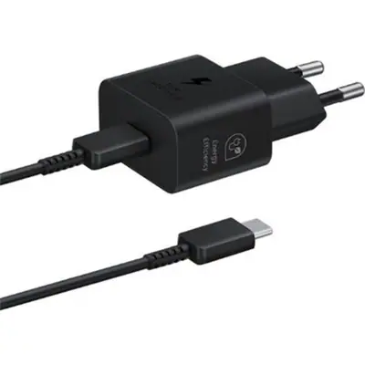 Samsung 25W PD Power Adapter with USB-C cable Black