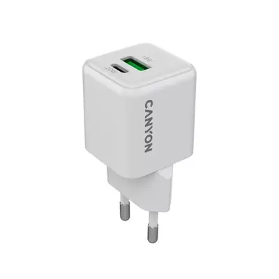 Hálózati töltő 1xUSB + 1xUSB-C aljzattal Canyon 20W CNS-CUW20AC