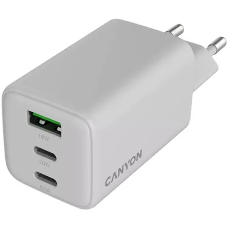 Canyon CU65ACC GaN 65W univerzális hálózati töltő adapter fehér