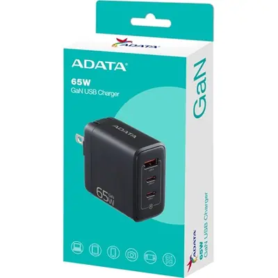 A-Data 65W GaN USB Charger Black (US) – 2. kép