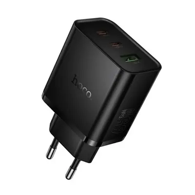HOCO N75 GaN 65W univerzális hálózati töltő adapter fekete