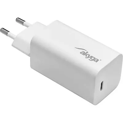 Akyga AK-CH-23 USB-C 65W univerzális hálózati töltő adapter fehér QC 3.0, PD 3.0, GaN