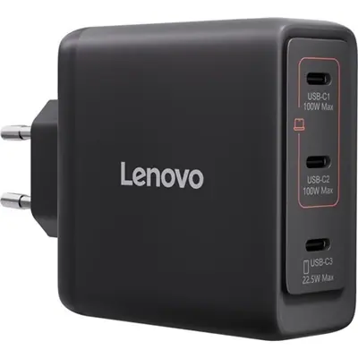 Lenovo GaN 100W univerzális hálózati töltő adapter fekete