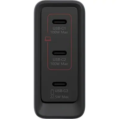 Lenovo GaN 100W univerzális hálózati töltő adapter fekete – 2. kép