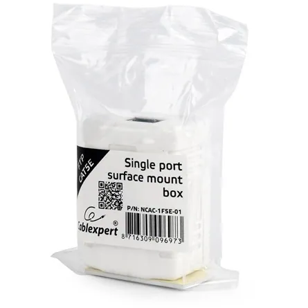Gembird 1x RJ45 kat. 5e fali aljzat, komplett fehér – 4. kép
