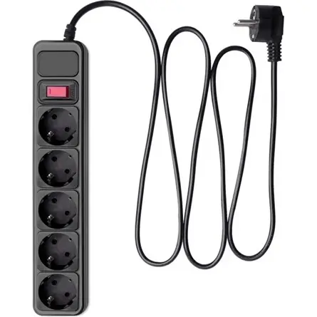 Akyga AK-SP-06B Túlfeszültségvédő Kapcsolóval 5DIN 3m Black – 5. kép