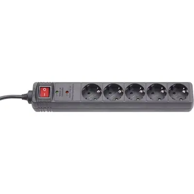Gembird SPG5-C-5 Túlfeszültségvédő Kapcsolóval 5DIN 1,5m Black – 2. kép