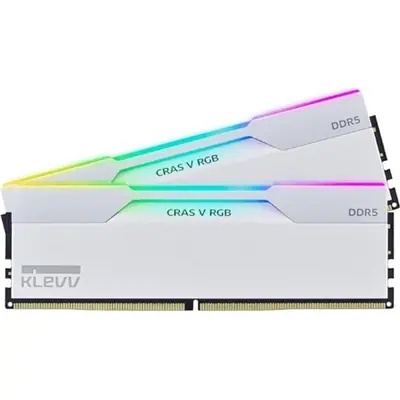 KLEVV CRAS V 32GB 6000MT/s DDR5 memória CL30 Kit of 2 fehér RGB