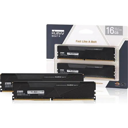 KLEVV BOLT X 32GB 3600MT/s DDR4 memória CL18 Kit of 2 fekete – 3. kép