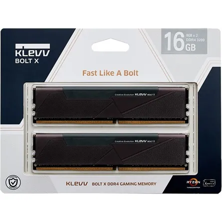 KLEVV BOLT X 32GB 3600MT/s DDR4 memória CL18 Kit of 2 fekete – 4. kép