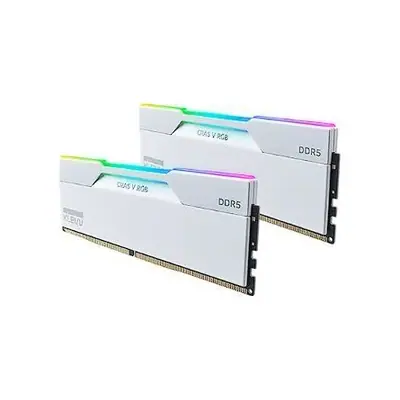 KLEVV CRAS V 32GB 6000MT/s DDR5 memória CL30 Kit of 2 AMD-re optimalizált fehér RGB – 2. kép