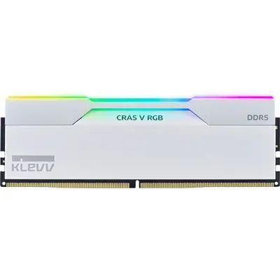 KLEVV CRAS V 64GB 6400MT/s DDR5 memória CL32 Kit of 2 fehér RGB – 2. kép
