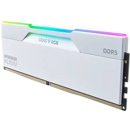 KLEVV CRAS V 64GB 6400MT/s DDR5 memória CL32 Kit of 2 fehér RGB – 8. kép