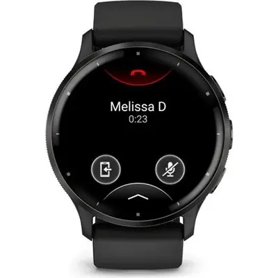 Garmin Venu 3 Slate Stainless Steel Bezel with Black Case and Silicone Band
