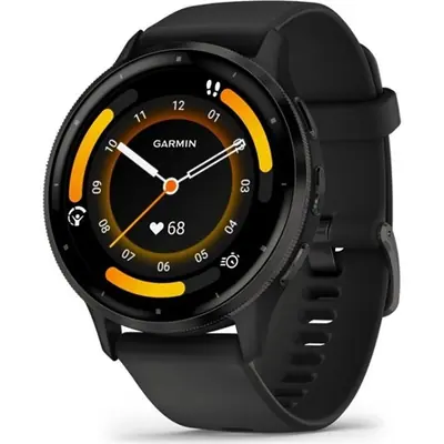 Garmin Venu 3 Slate Stainless Steel Bezel with Black Case and Silicone Band – 2. kép