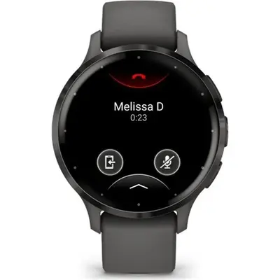 Garmin Venu 3S Slate Stainless Steel Bezel with Pebble Grey Case and Silicone Band