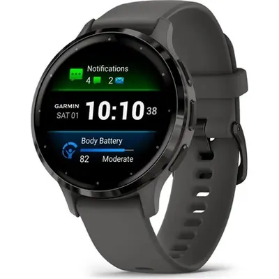 Garmin Venu 3S Slate Stainless Steel Bezel with Pebble Grey Case and Silicone Band – 2. kép