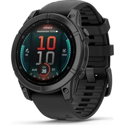 Garmin Fenix E Slate Grey steel with Black silicone band – 2. kép