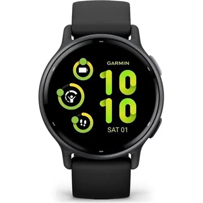 Garmin Vivoactive 5 Slate Aluminium Bezel with Black Case and Silicone Band