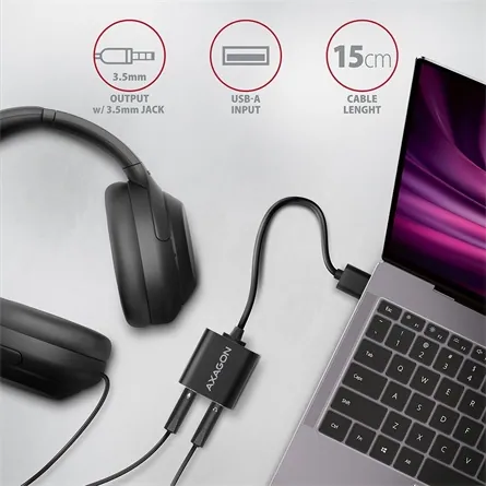 AXAGON ADA-12 USB Cable Audio 2.0 USB Hangkártya – 3. kép