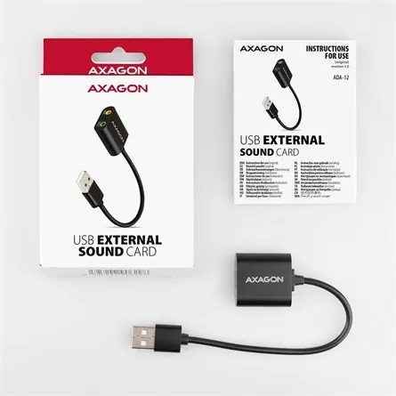 AXAGON ADA-12 USB Cable Audio 2.0 USB Hangkártya – 5. kép