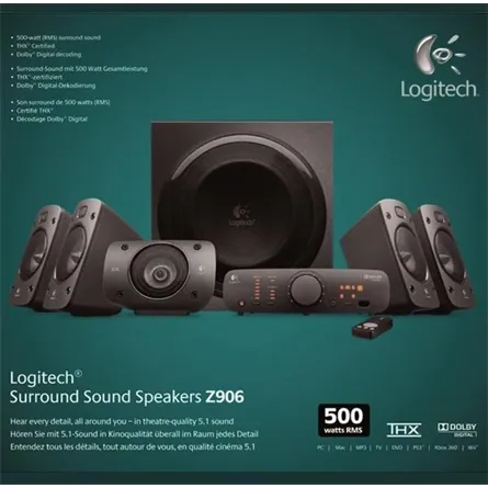 Logitech Z906 THX 5.1 hangszóró Black – 3. kép