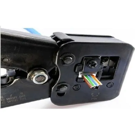 Gembird univerzális moduláris krimpelő- és vágószerszám, RJ45 / RJ12 / RJ11 fogó fekete-piros – 3. kép