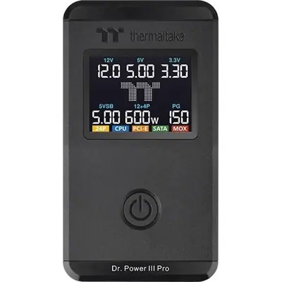 Thermaltake Dr. Power III Pro univerzális ATX tápegység teszter fekete LCD kijelzővel