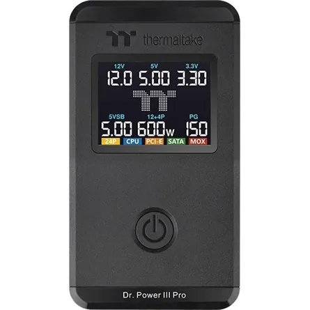 Thermaltake Dr. Power III Pro univerzális ATX tápegység teszter fekete LCD kijelzővel